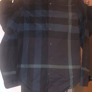 BURBERRY BRIT Men Check Button Shirt (Medium)
